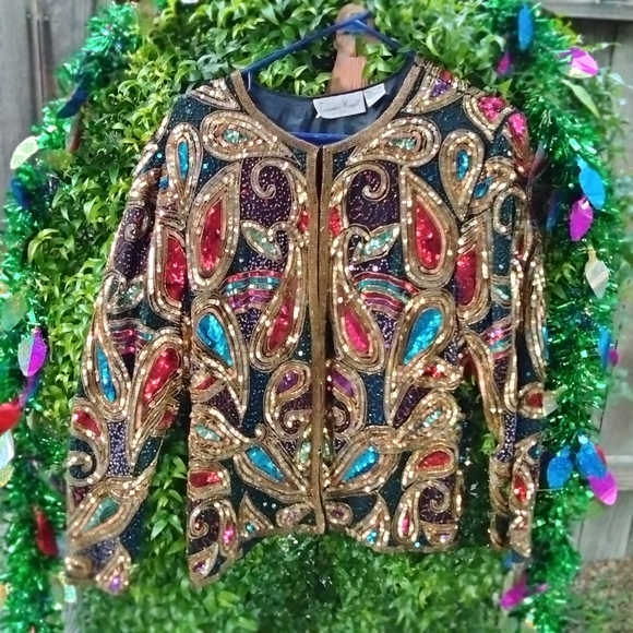 Sequin vintage bling jacket - Picture 4 of 9